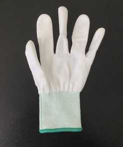 GĂNG TAY SỢI TRẮNG NGÓN PHỦ PU